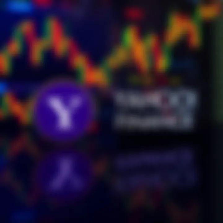 Coinbase logo alongside Yahoo Finance logo with stock charts in the background, symbolizing new trading options for users.