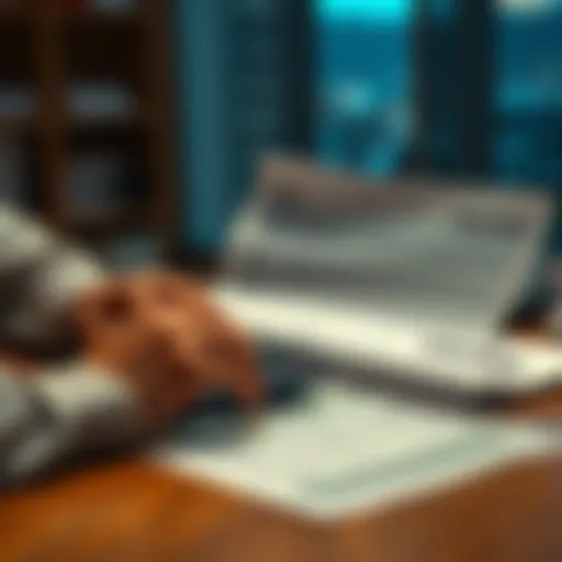 A person reviewing their Coinbase 1099 tax form with a calculator and notes on a desk