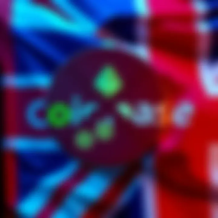 A graphic showing the UK flag with a crossed-out symbol over a cryptocurrency logo, illustrating the ban on misleading ads by Coinbase.