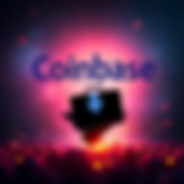 A graphic showing Coinbase's logo with a downward arrow and briefcase, symbolizing job cuts and restructuring into an intelligence group.