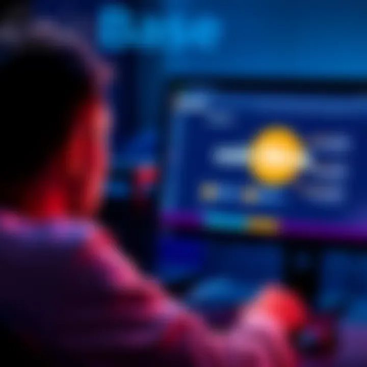 A person looks frustrated while checking their CoinBase account for missing referral rewards, with a computer screen showing the CoinBase logo and referral link instructions.