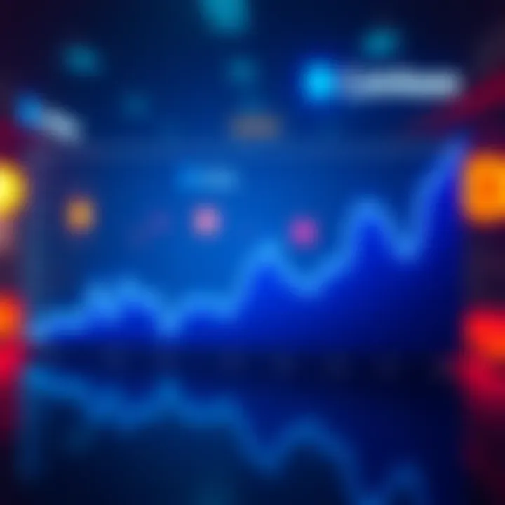 Graph showing increase in searches for Coinbase, reflecting growing interest in cryptocurrency