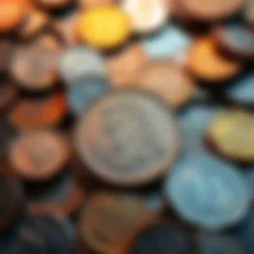 A collection of various coins that cost under 10 cents, with a focus on potential future value increase.