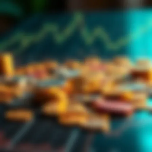 A variety of physical coins spread out on a table, highlighting the importance of choosing the right currency in the market.