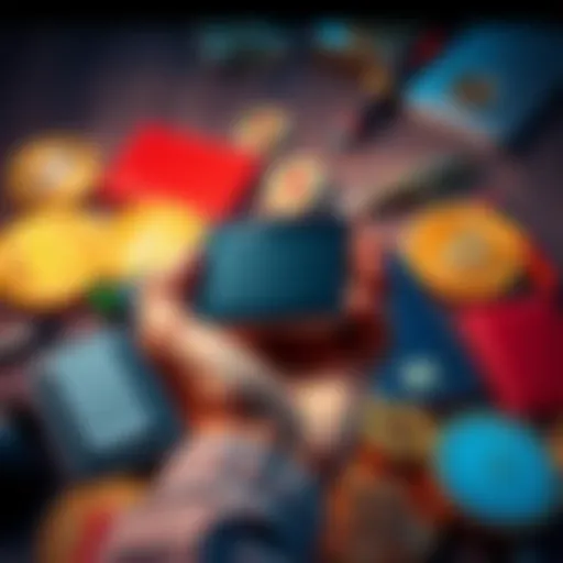 A person holding a Trezor 3 device among various cold wallet options for Bitcoin storage