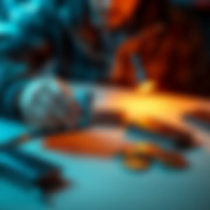 Cold Wallet Storage Strategies Person considering cold wallet options for cryptocurrency, with one wallet in hand and multiple wallets on the table.