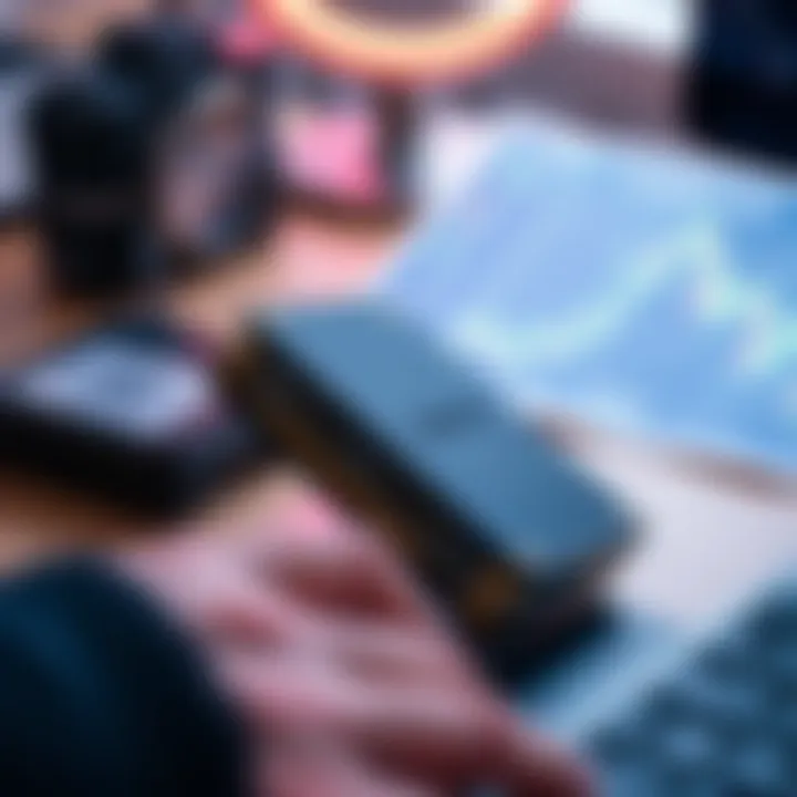 A close-up of a ColdCard hardware wallet on a desk, with a concerned person looking at it, symbolizing security doubts.
