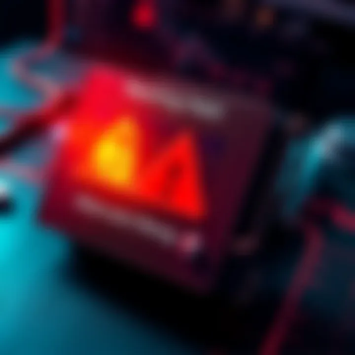 A visual representation of a Coldcard wallet showing a warning sign about security vulnerabilities and hackers. There is a visual of a padlock symbolizing security issues.