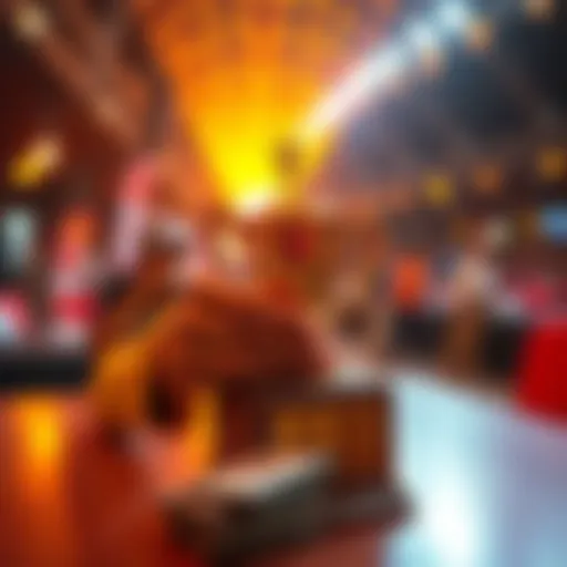 Person holding a trophy with cash rewards on a table after winning a racer event