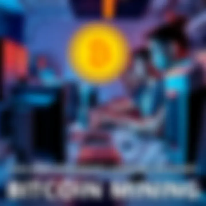 Group of college students working together on computers to mine Bitcoin in a lab setting