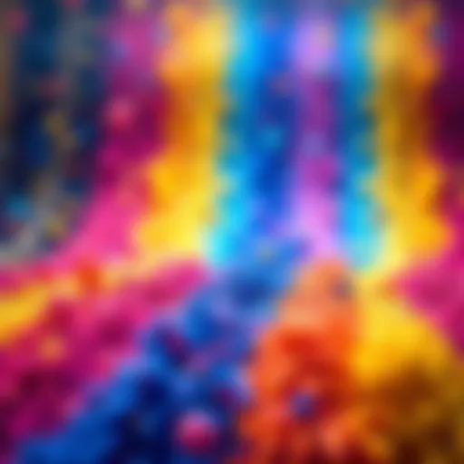 A vibrant display of colors representing a milestone achievement of reaching 1,000 in various hues