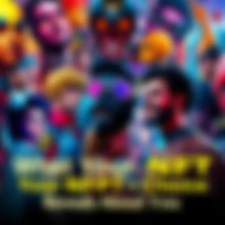 Various colorful NFT profile pictures displayed together, showcasing different art styles and themes, representing individual choices and community identities.