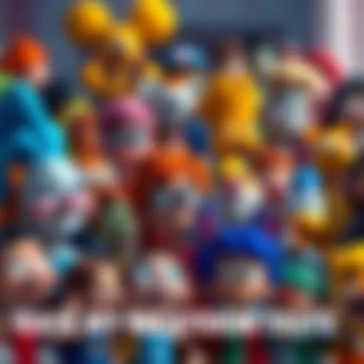 A colorful collection of popular Nicktoons characters gathered together, inviting fans to rank their favorites.