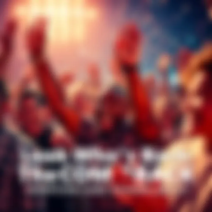 People joyfully celebrating the return of a popular figure in the community.