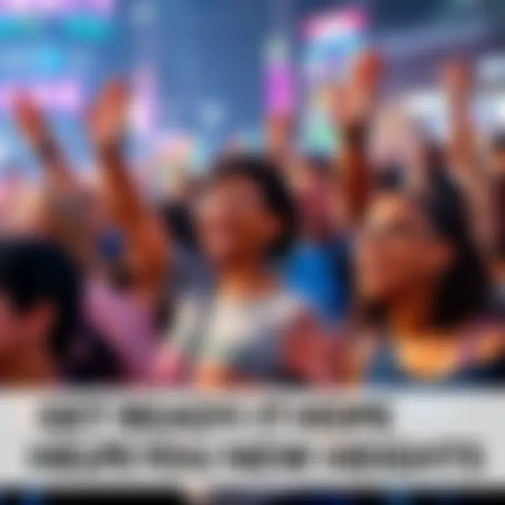 A diverse group of people excitedly participating in the 46K event, showcasing connections and opportunities