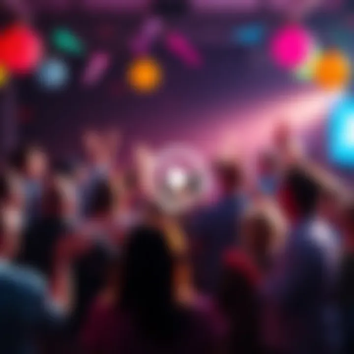 Community Feedback and Giveaway A colorful graphic showing people sharing feedback and celebrating a giveaway event, with a video play button in the center.