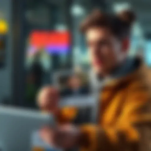 A concerned community member sharing information about a scammer to raise awareness, with a focus on a picture of the scammer displayed prominently.