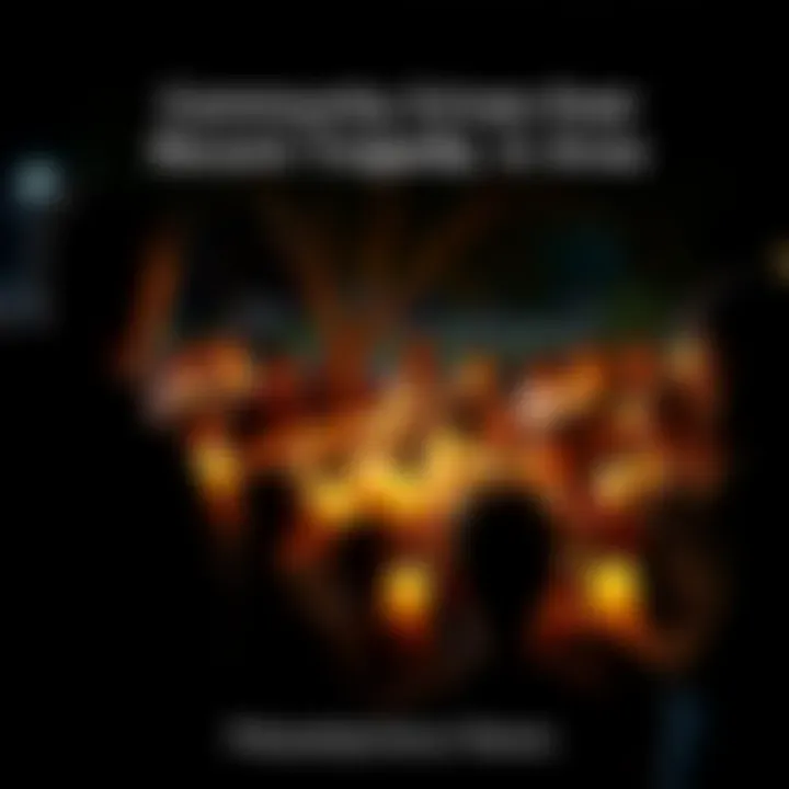 People holding candles in a circle at a vigil, expressing their grief and support for those affected by the tragedy.