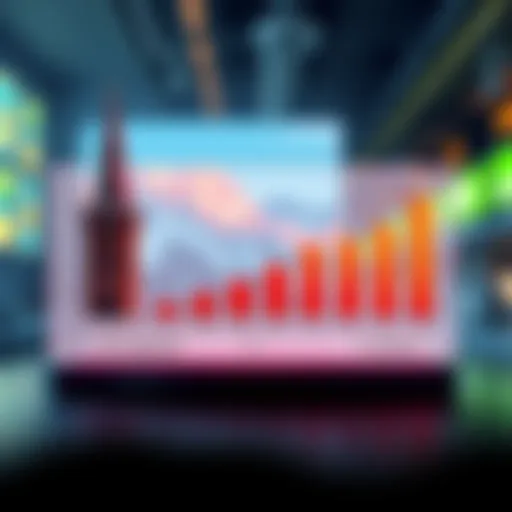 A graphic showing two investment choices, Stronghold and Canton, with a bar graph indicating predicted yields over two years, encouraging community discussion.