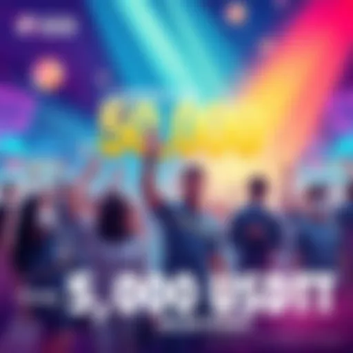 Participants in a competition for a prize pool of 50,000 USDT, showcasing tasks and rewards