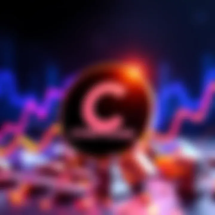 Graphic showing the Compound logo with upward trends and symbols of partnerships in DeFi.