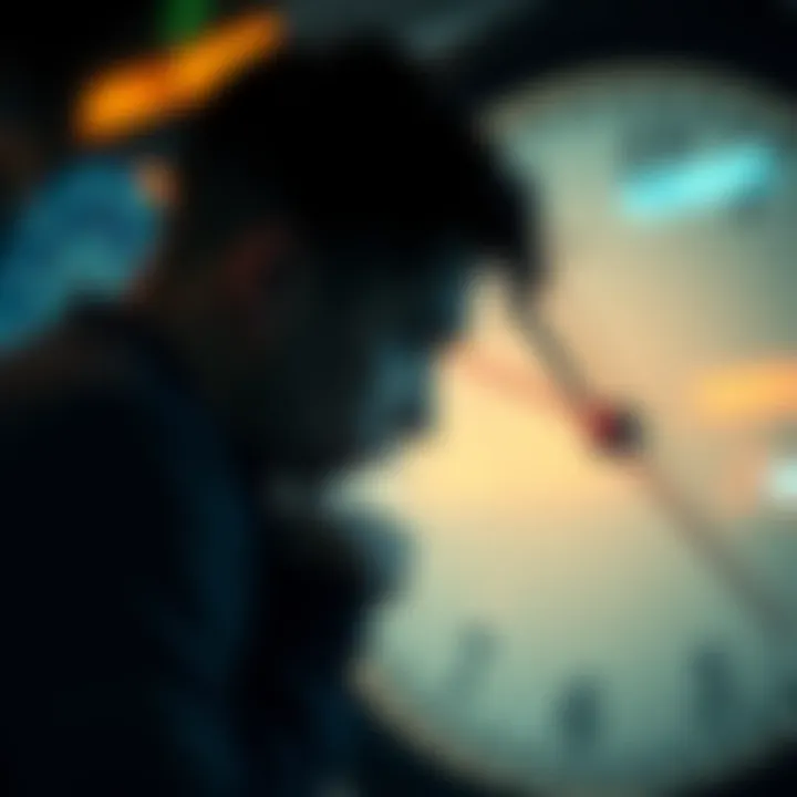 A person looking at a clock, reflecting on the meaning of 'always' in modern life