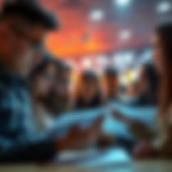 A group of concerned people looking at documents related to KYC deadlines, expressing worry over potential loss of funds.