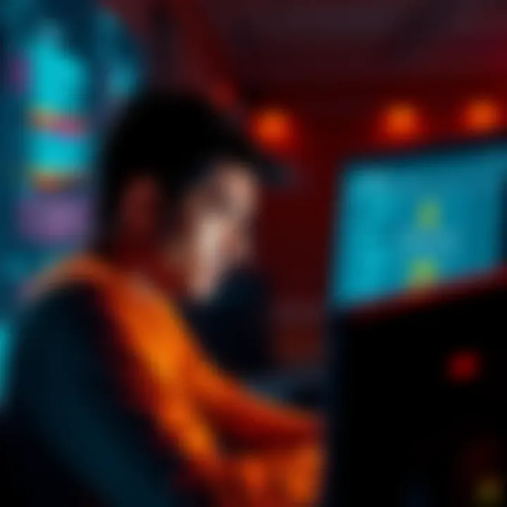 A worried person looking at a computer screen displaying wallet information and security alerts