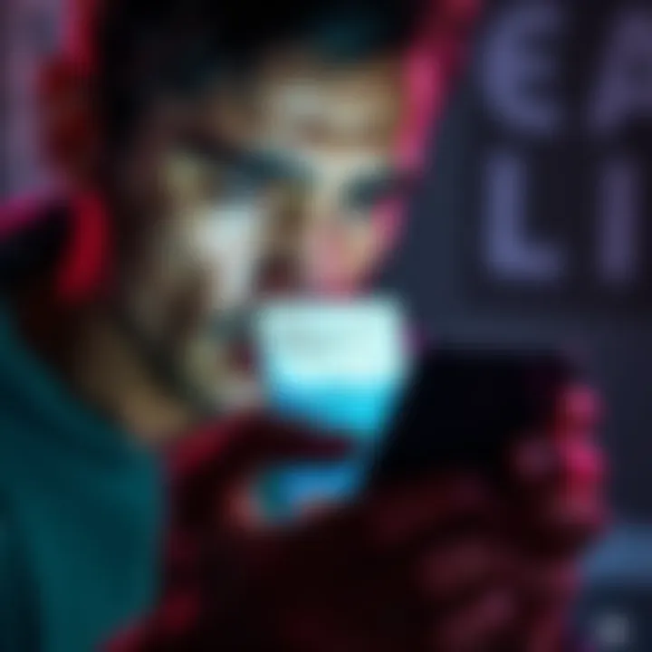 A worried person looking at a smartphone with a banking app displaying an unexpected transfer from an oil inspection firm.