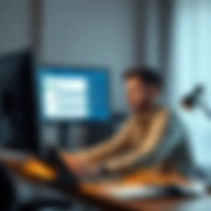 A person sitting at a desk, looking puzzled while reading messages on a laptop about Kraken accounts they don't own.