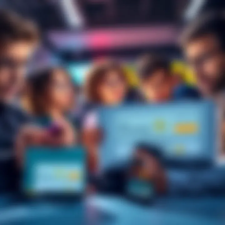 A group of people expressing confusion about Binance PAY ID availability, with laptops and phones showing Binance interface.