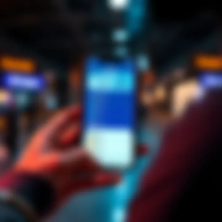 A person using a smartphone to connect a Kaspa wallet to Zealousswap, showing the app interface with options for linking.