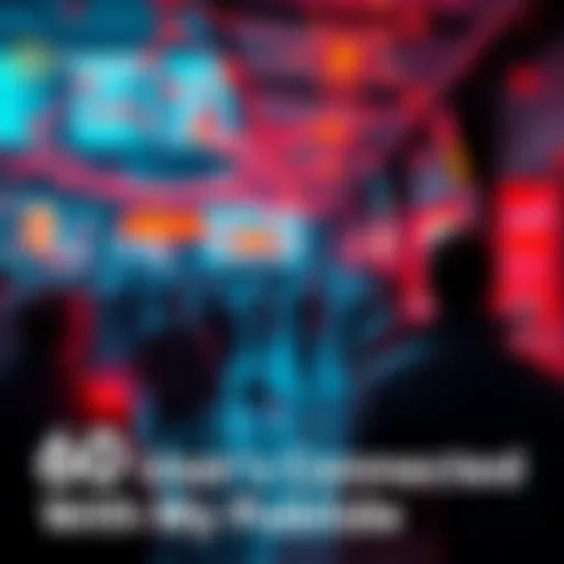 A graphic showing 60 people connected to a public node, representing high activity and interaction, with digital connections illustrated.