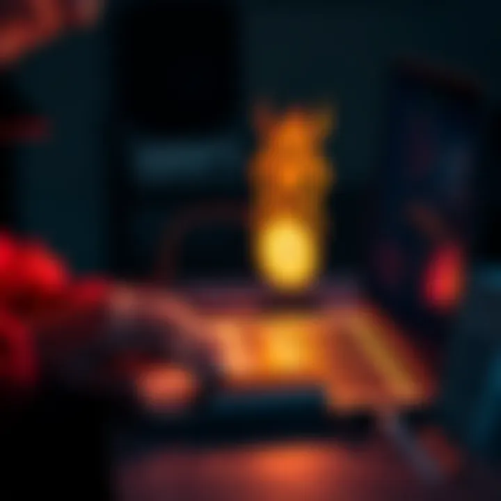 A person trying to connect Talisman wallet to a Ledger device on a laptop.