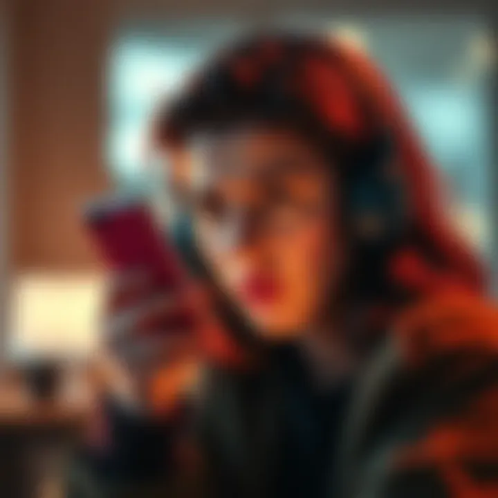 Contacting Revolut for Scam Help A person looking worried while holding a phone, trying to reach out to Revolut for assistance after being scammed.