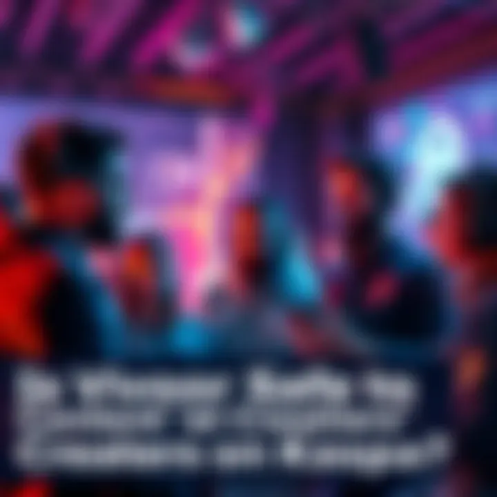 A group of content creators engaging with the Vivoor live streaming platform on the Kaspa network, discussing its safety and features.