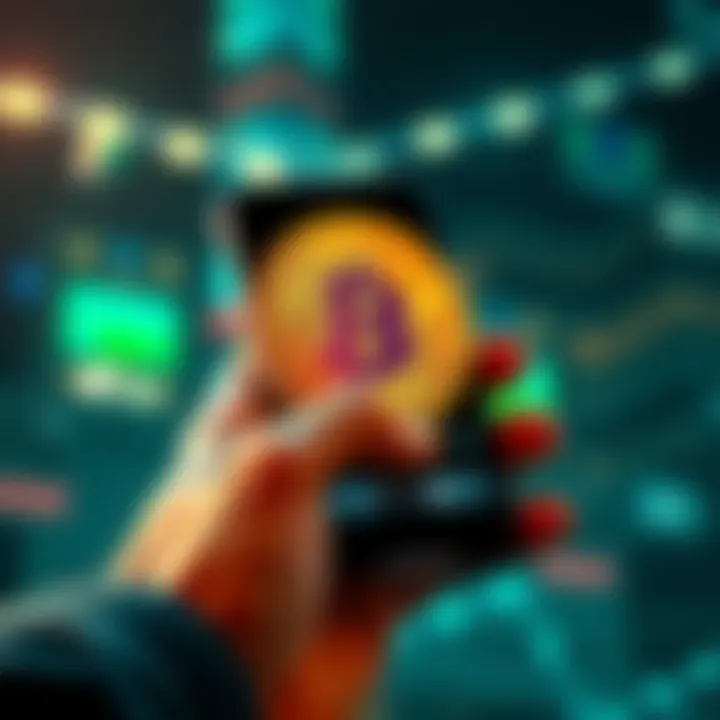 A person using Trust Wallet on a phone to exchange Bitcoin for Tether through a decentralized method