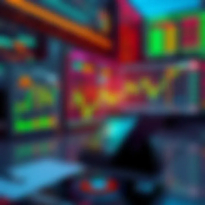 Copy Trading Strategy Concept A visual representation of copy trading strategies on Polymarket, showing wallet analysis and data charts, illustrating the emphasis on market topics instead of individual traders.