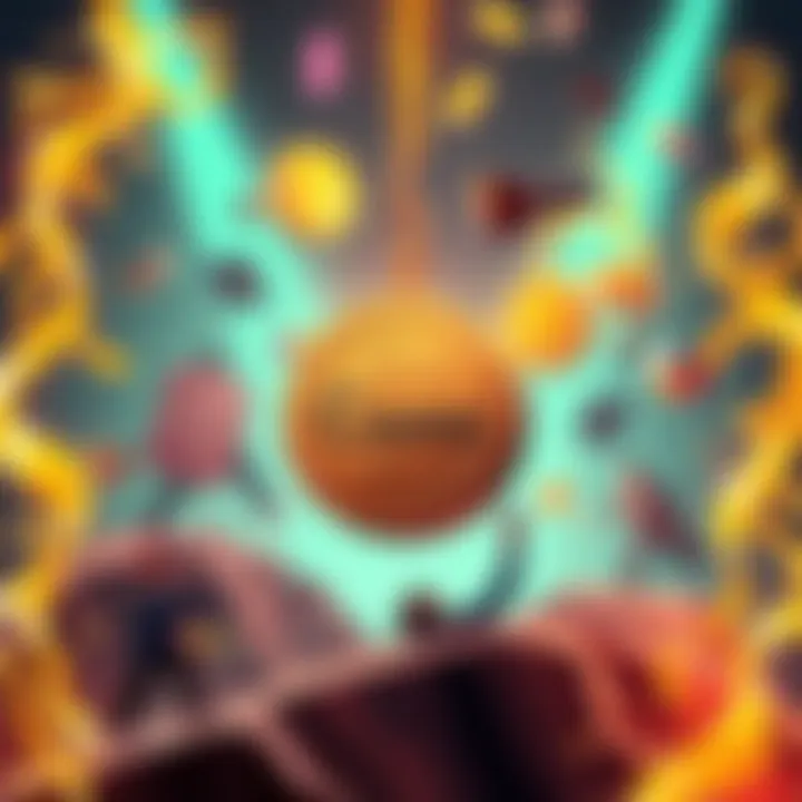 Visual of a falling coin labeled Cosmo, surrounded by symbols of inflation like rising prices and worried people, representing the decline in value.