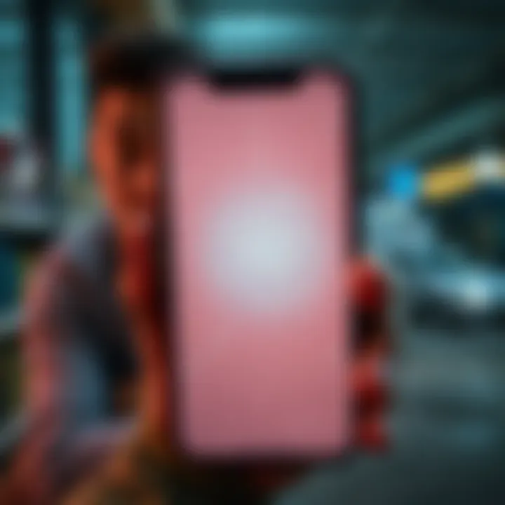 A close-up of a smartphone with a cracked screen, showing frustration over losing a reward, with a background of a worried user contemplating their options.