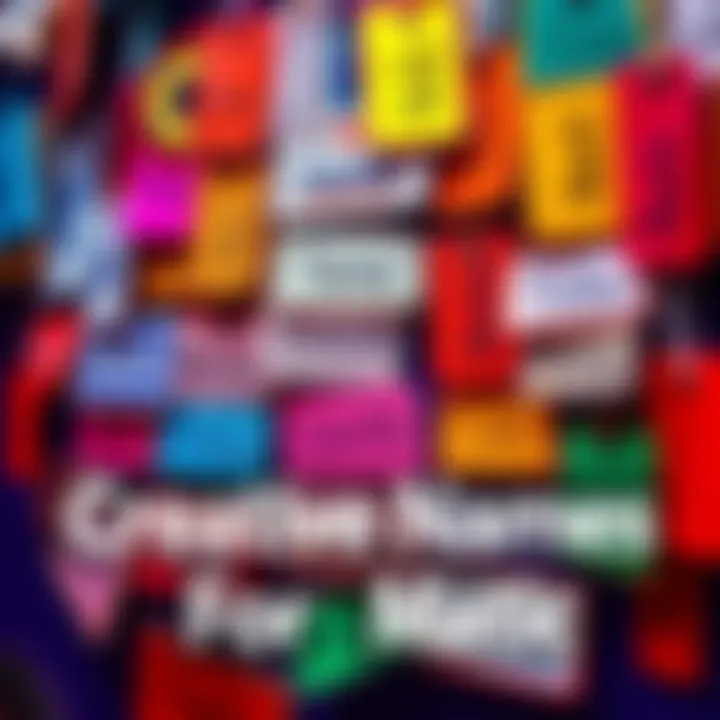 A colorful collection of creative name tags for Matic, showcasing unique and fun names shared by people in a community setting.