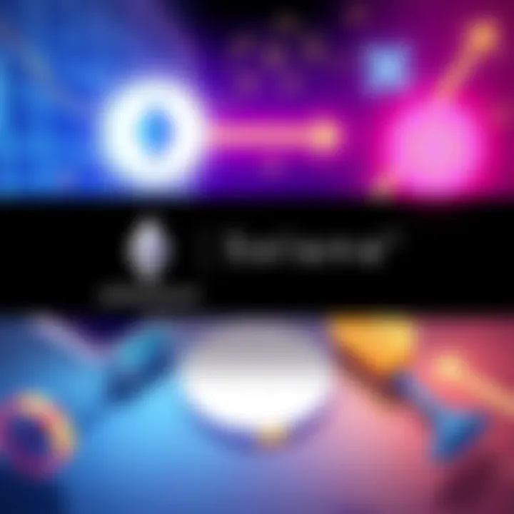 An illustration showing tools for cross-chain swaps between Ethereum and Solana, featuring arrows indicating transfer movement and symbols representing both blockchains.