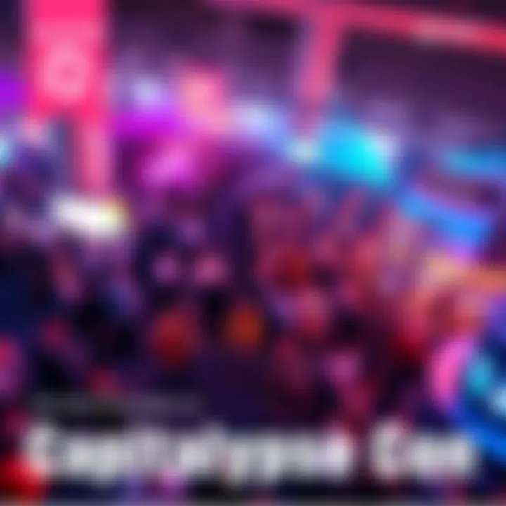 A lively crowd networking at Capitalypse Con, engaging with speakers and exploring innovative displays.