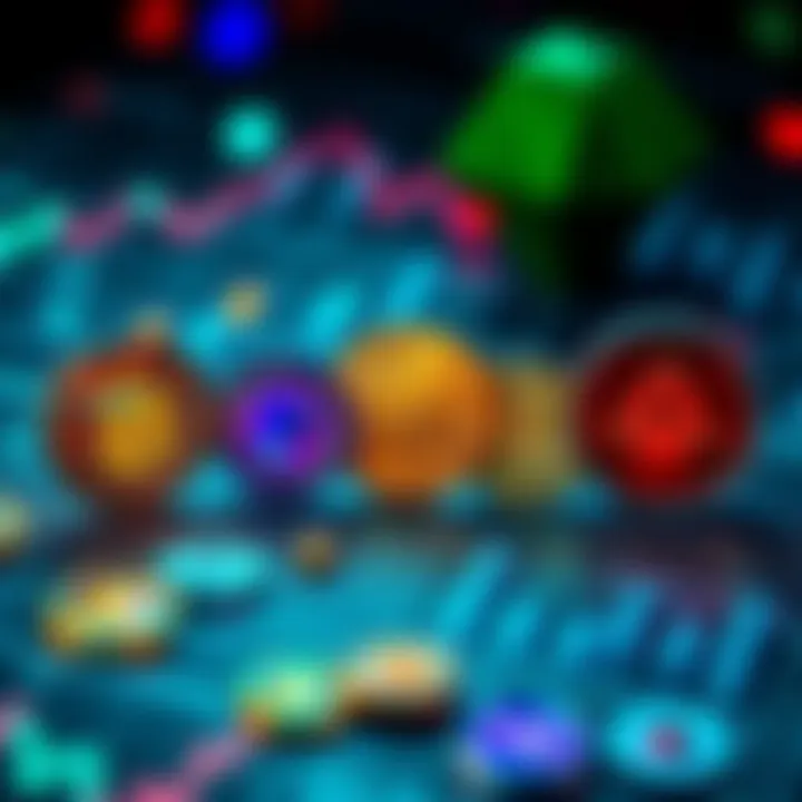 A visual comparison of four cryptocurrencies: HBAR, Kaspa, Zebec, and Alien Base with growth charts.