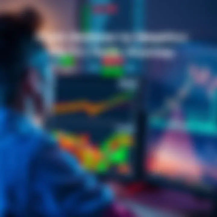 A person reflecting on their cryptocurrency journey while studying charts and graphs on a computer screen