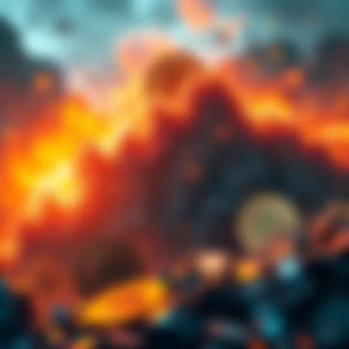 A dramatic image showing a downward trend in cryptocurrency values, symbolizing the $19 billion liquidation impact on the market.