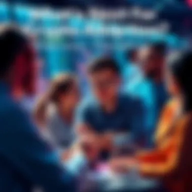 Crypto Adoption Discussion People engaged in conversation about cryptocurrency advancements and future trends