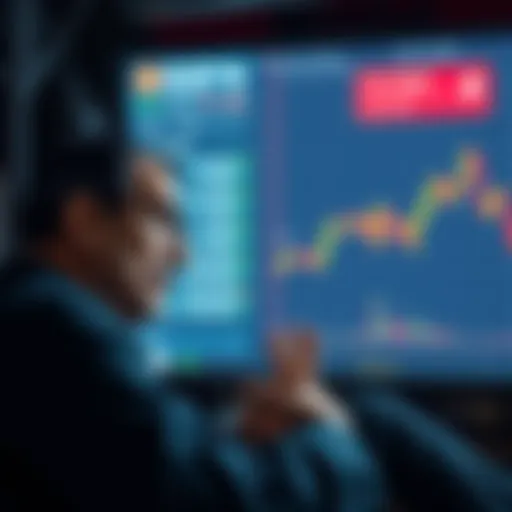 A worried investor looking at a tax bill next to a declining crypto chart and an airdrop alert on a screen