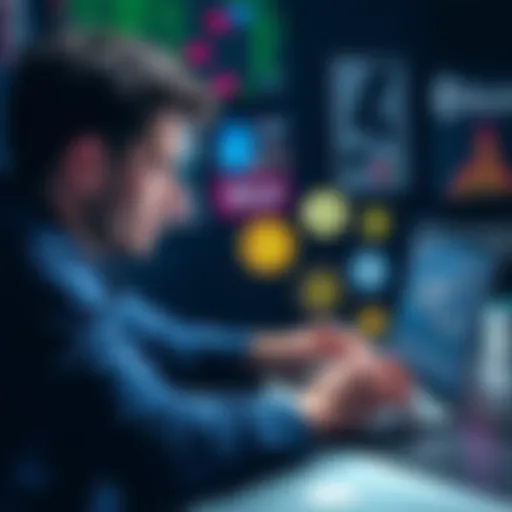 A person looking at different cryptocurrency platforms on a laptop, contemplating options to buy crypto after account issues