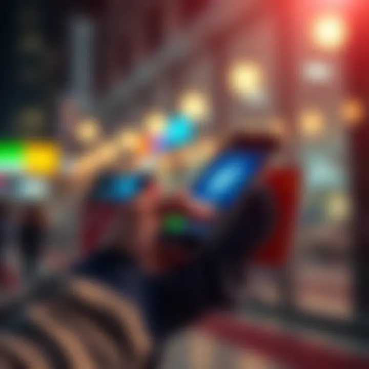 A person using a smartphone to purchase cryptocurrency with Apple Pay or a credit card, showcasing user-friendly apps.
